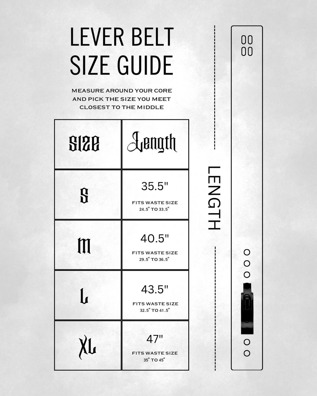 10MM Lever Belt - Grey